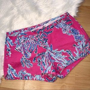 Lilly Pulitzer Samba Print Pink Blue Shorts